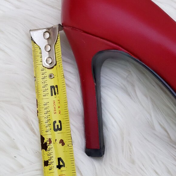Jones Wear Burgundy Classic Medium Heeled Pumps SZ 7.5 - Picture 9 of 11